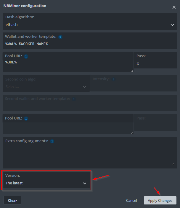 Configure your mining software on HiveOS