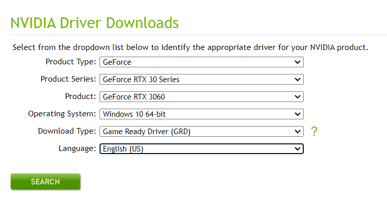 Download NVIDIA driver