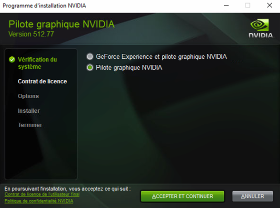 NVIDIA driver installation for its LHR GPU