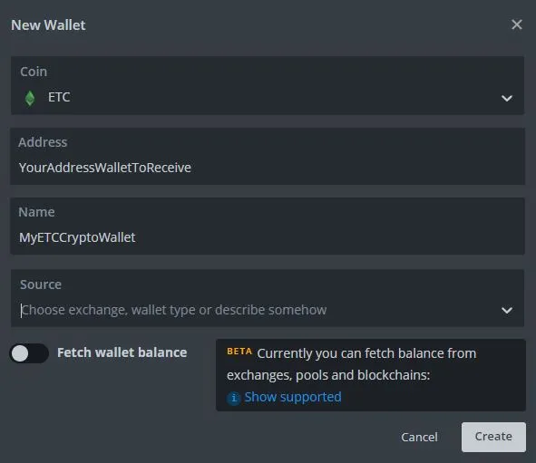 Configurer HiveOS avec un crypto wallet