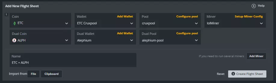 Dual mine with Ethereum Classic and Alephium